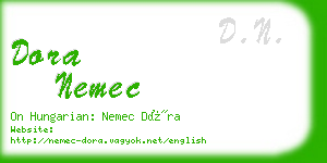 dora nemec business card